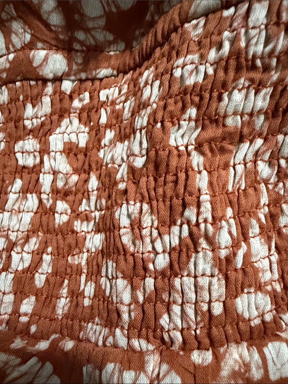 NWT Banjanan Rust Floral Ruffle Midi Dress - Picture 12 of 16